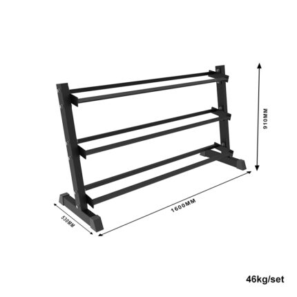 3-Tier Dumbbell Rack MD6223 dimensions
